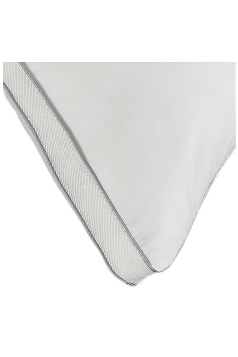 Memory Fiber Pillow Cotton Luxurious Mesh Gusseted All Sleeper Standard Pillow - 18.5"x24.5", Alternate, color, WHITE
