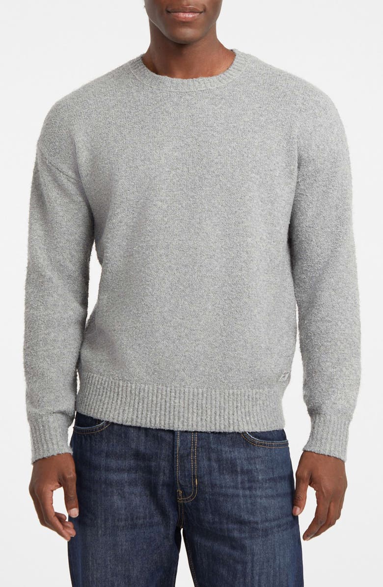 GUESS JEANS Bouclé Crewneck Sweater, Main, color, Grey