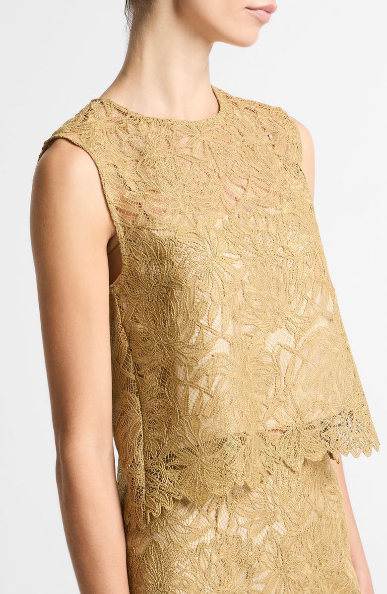 Vince Lace Shell, Alternate, color, Soft Gold