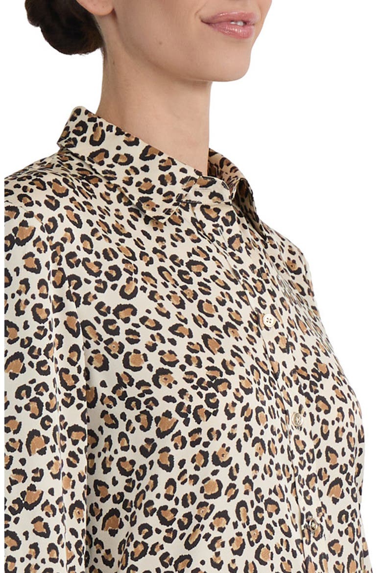 Leopard Print Long Sleeve Button-Up Shirt, Alternate, color, OAT MILK MULTI