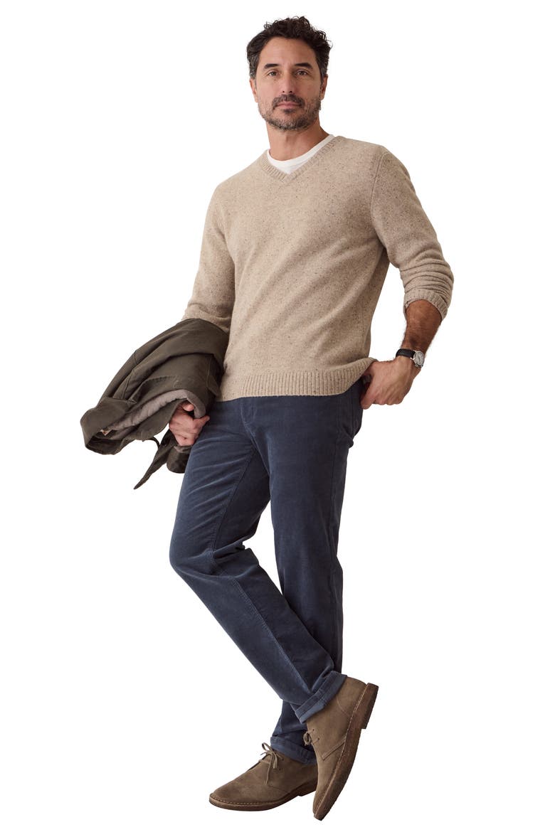 Neppy Merino Wool V-Neck Sweater, Alternate, color, RYEWATER