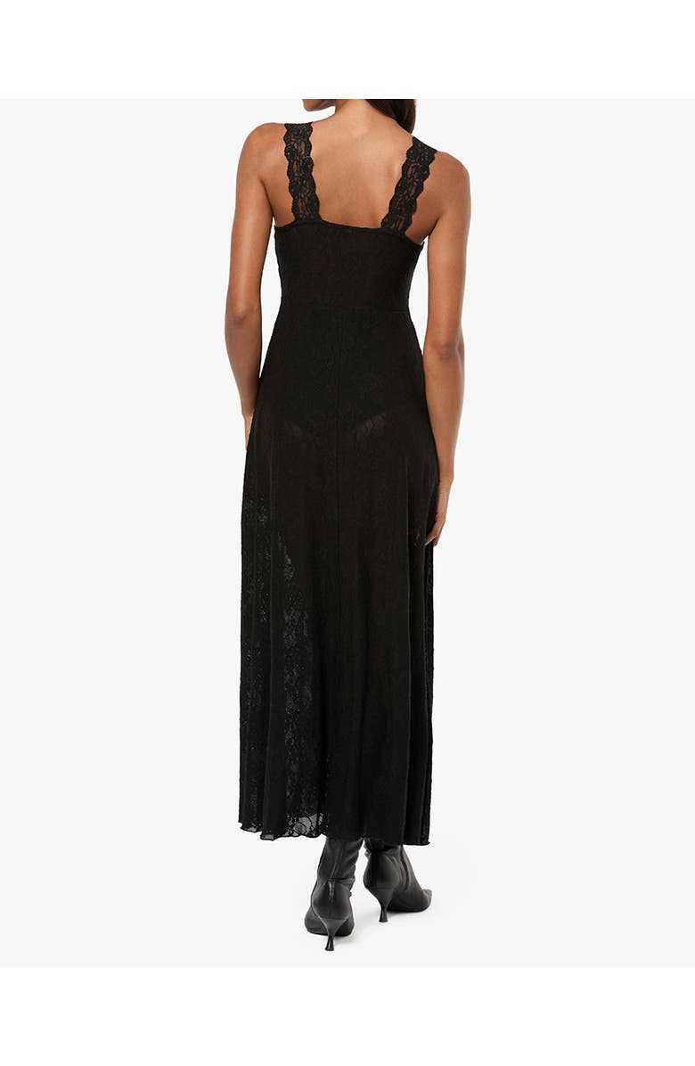 WeWoreWhat Lace Tie Front Midi Dress, Alternate, color,