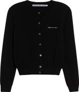 Alexander Wang Hotfix Logo Shrunken Cardigan