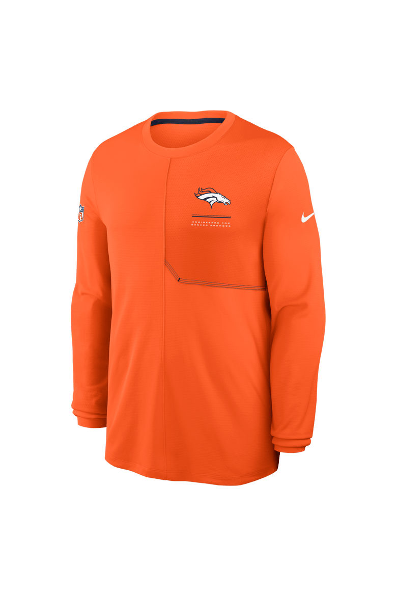 Men's Nike  Orange Denver Broncos Sideline Coaches UV Dri-FIT Long Sleeve Shirt, Alternate, color, Orange
