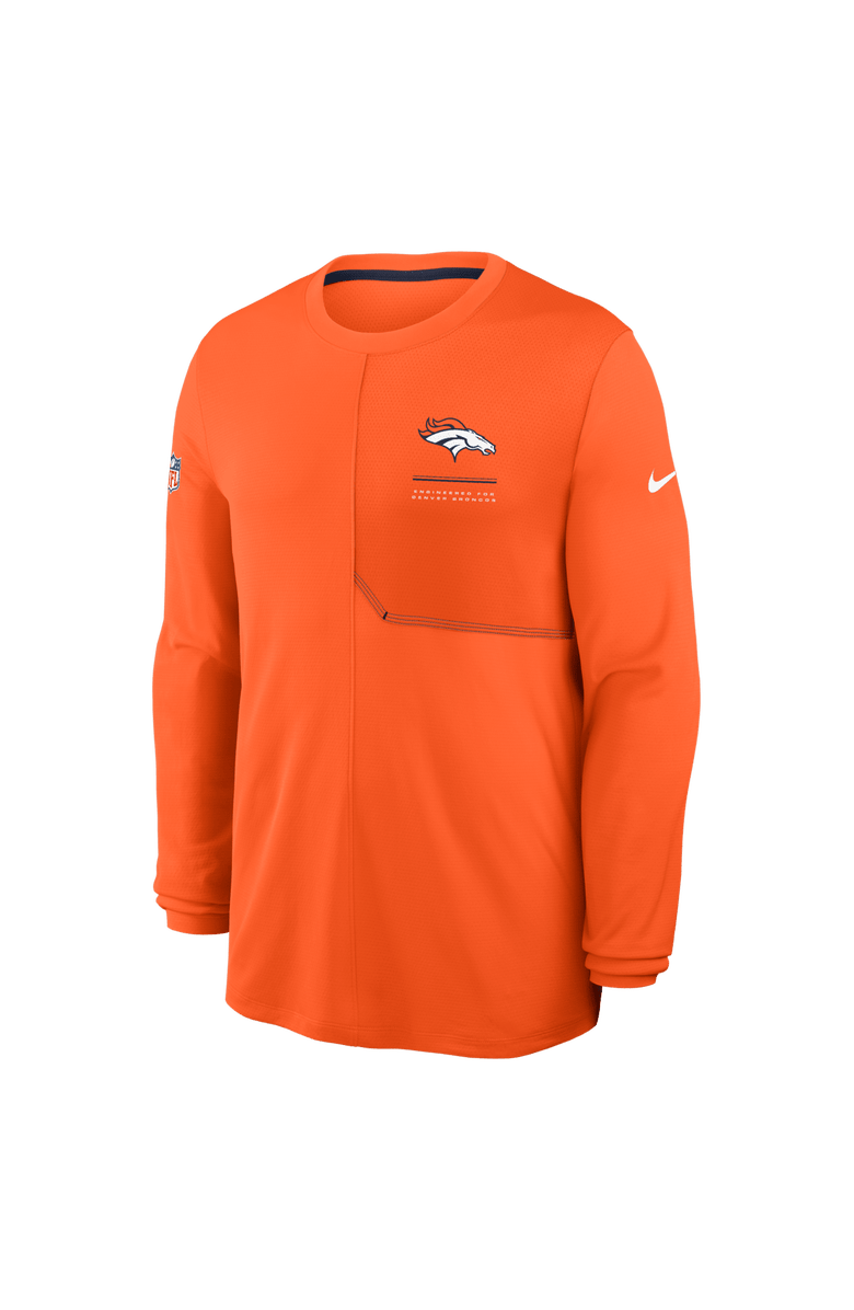 Nike Men's Nike  Orange Denver Broncos Sideline Coaches UV Dri-FIT Long Sleeve Shirt, Alternate, color, Orange
