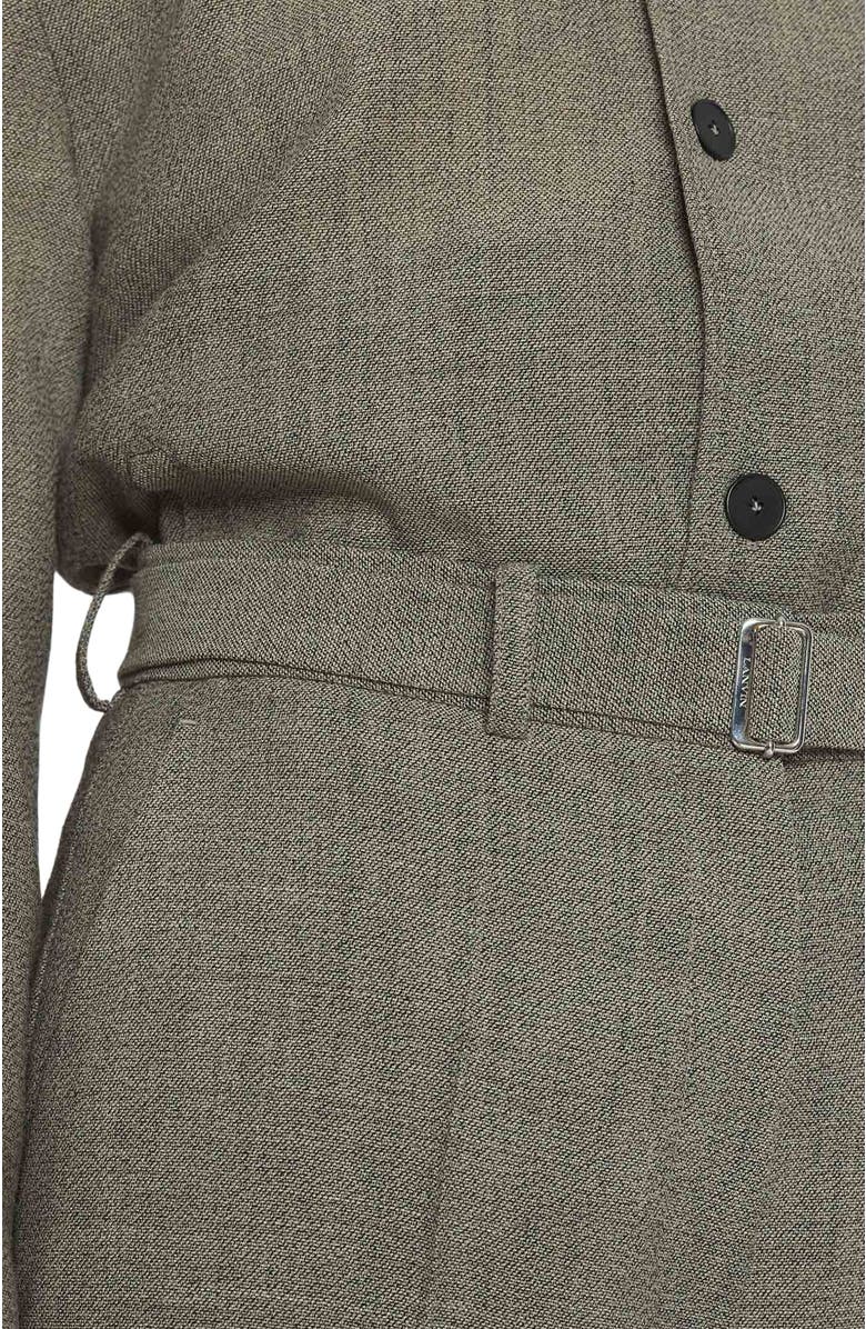 Lanvin Wide-Leg Cuffed Wool Pants, Alternate, color, 