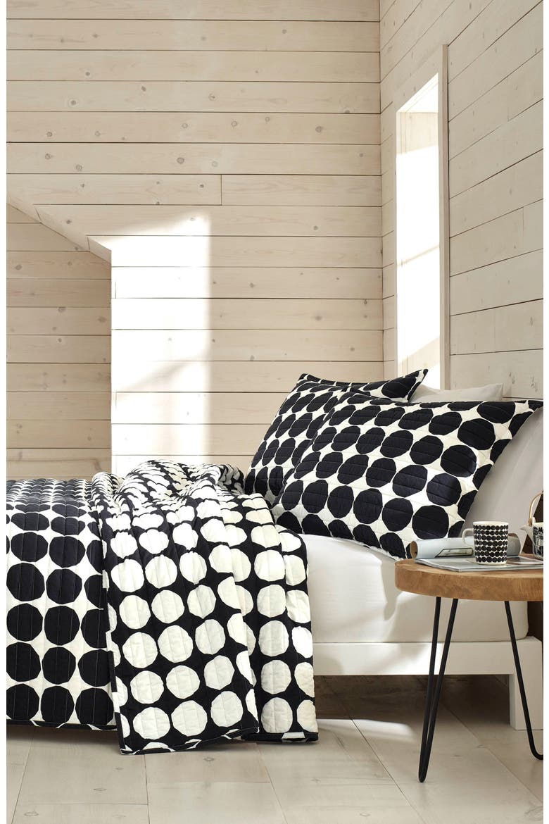 Pienet Kivet Quilt & Sham Set, Alternate, color, BLACK