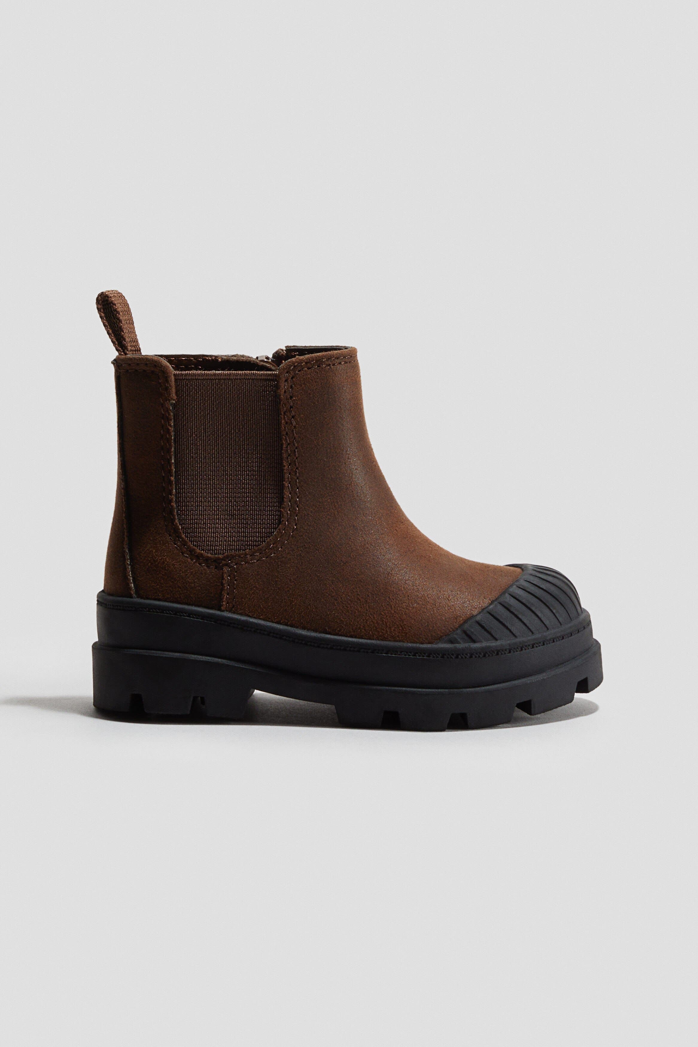 Chunky Chelsea Boots, Main, color, Brown/black