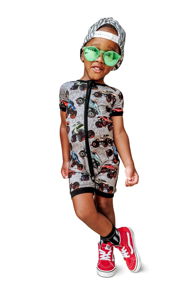Monster Jammies Shorties, Alternate, color, Gray