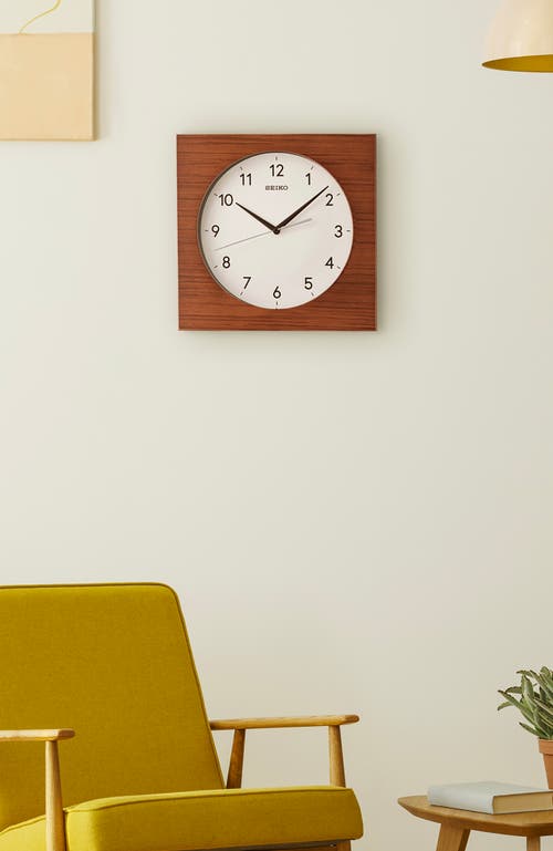 Seiko Rylie Wall Clock In Brown