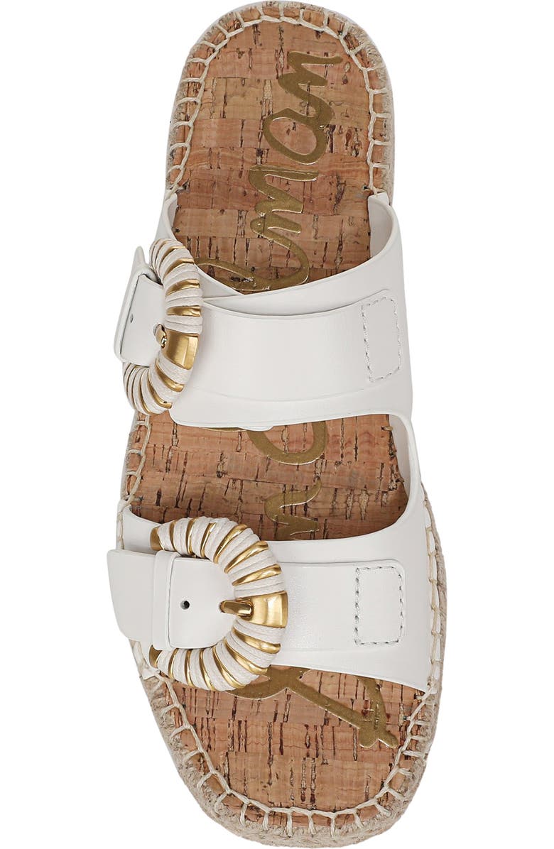Sam Edelman Tabbey Espadrille Platform Slide Sandal, Alternate, color, Bright White