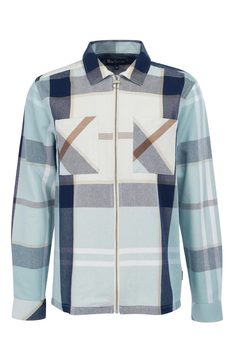 Barbour Ettrick Plaid Zip-Up Cotton Overshirt, Alternate, color, 