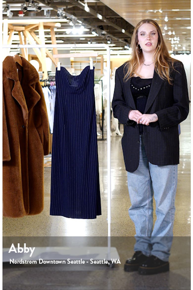 Lexington Pinstripe Strapless Maxi Dress video