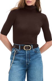 Favorite Daughter The Amelia Merino Wool Turtleneck Top
