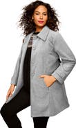 Roaman's Plus Size Button Up Fleece Jacket