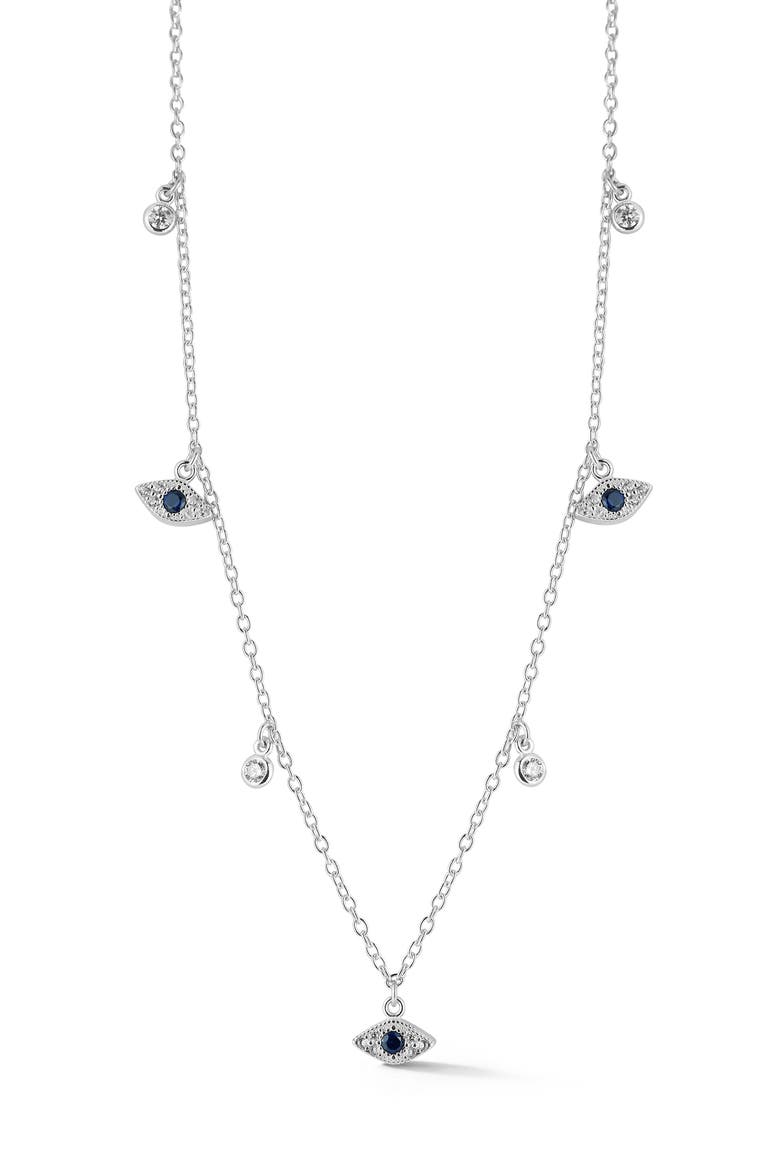Evil Eye Necklace, Main, color, SILVER