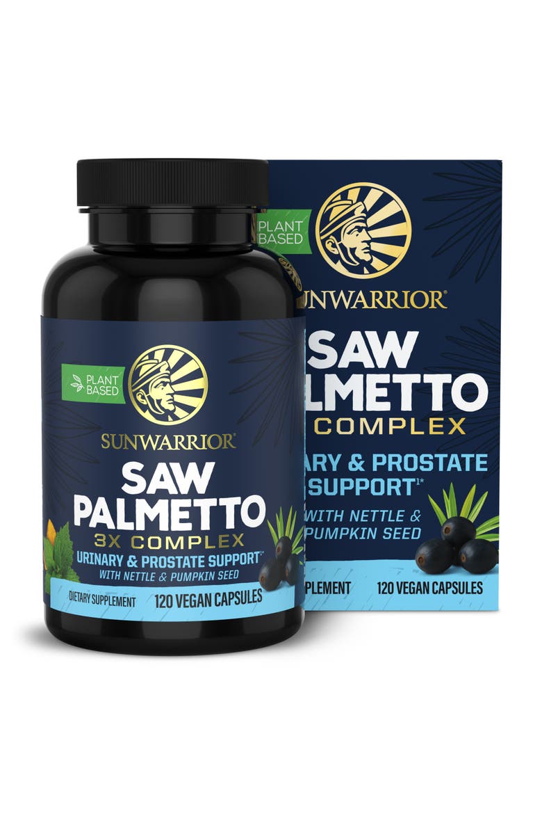 Saw Palmetto 3x Complex Capsules 120ct, Main, color, No Color