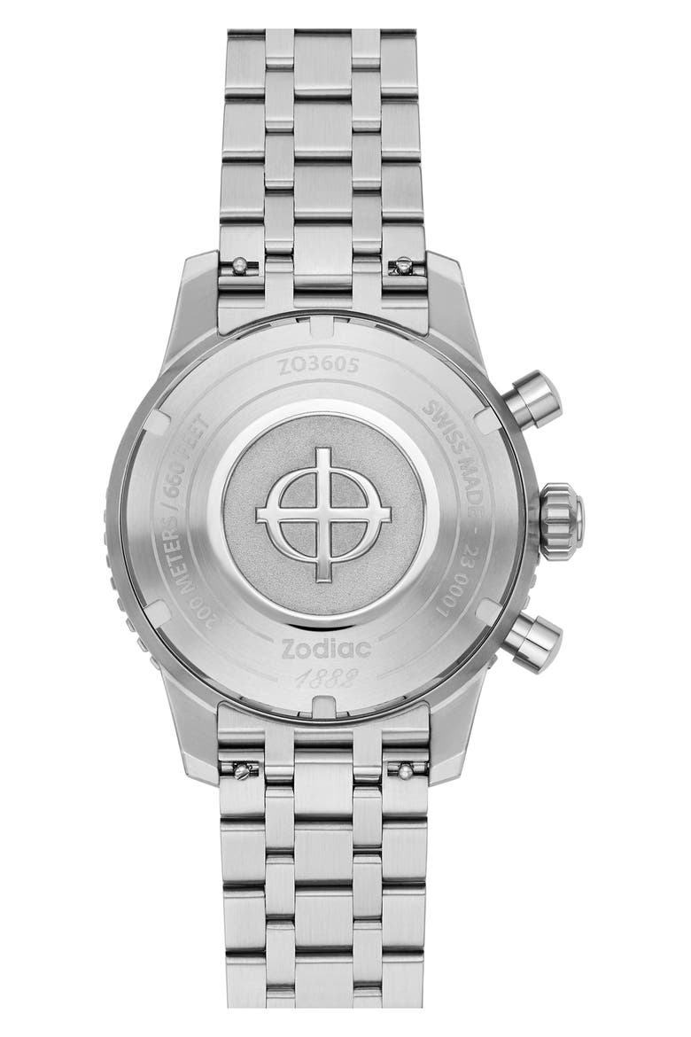 Sea-Chron Automatic Stainless Steel Watch, 42mm, Alternate, color, SILVER