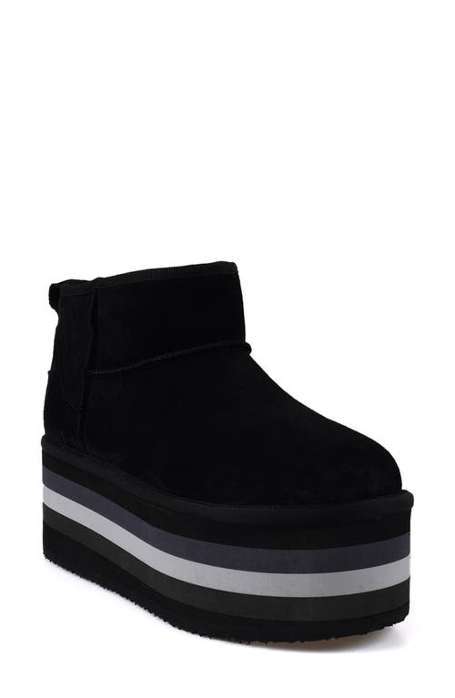 Zigi Bliss Faux Shearling Platform Bootie In Black