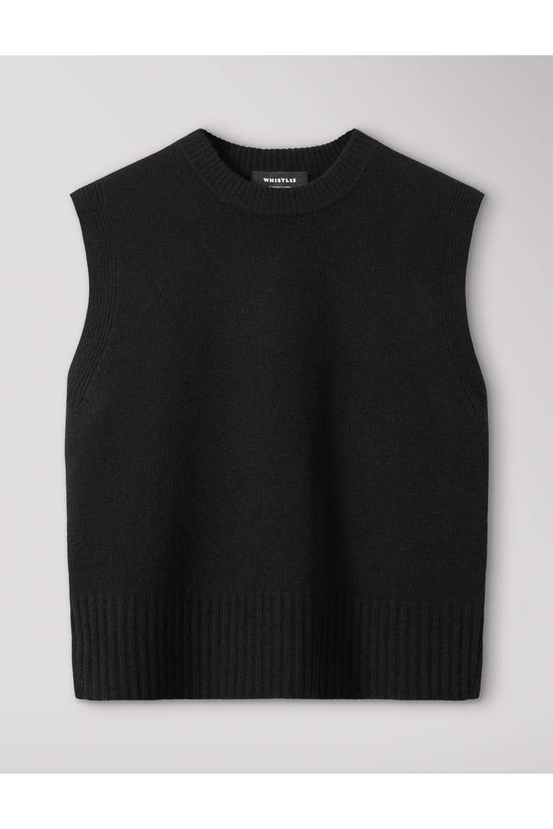 Wool Sleeveless Tank, Alternate, color, Black