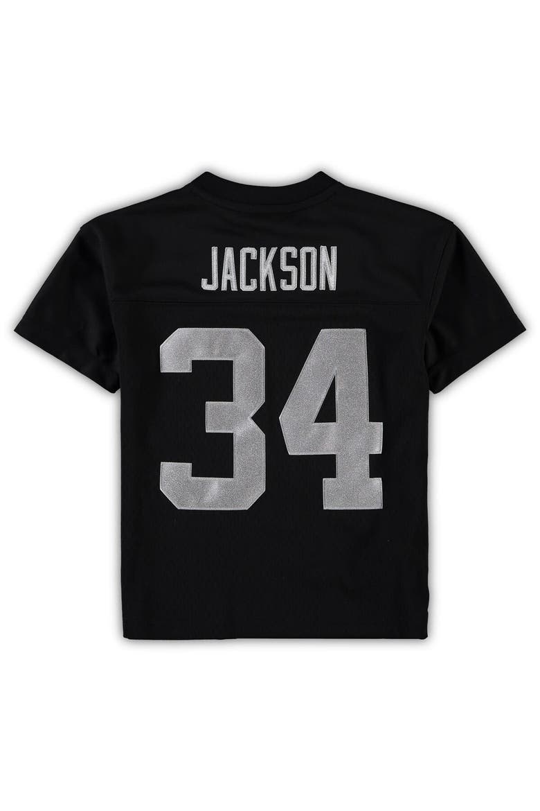 Preschool Mitchell & Ness Bo Jackson Black Las Vegas Raiders 1988 Retired Player Legacy Jersey, Alternate, color, Black
