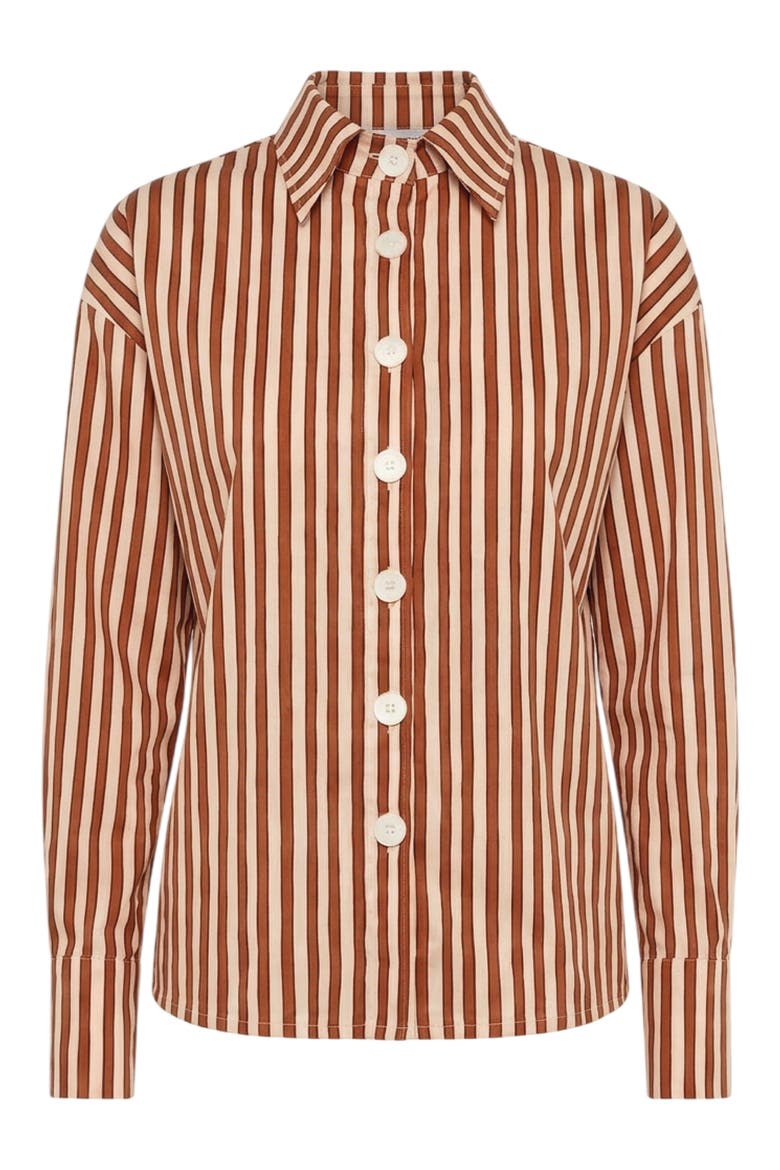 The Ceremony Print Shirt, Alternate, color, HERITAGE STRIPES MAXI RED