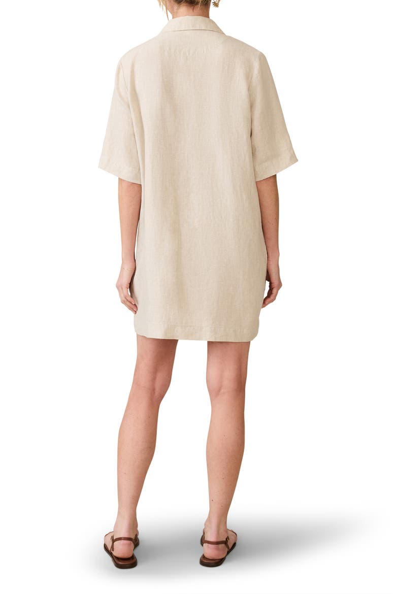 Paradise Point Linen Shirtdress, Alternate, color, FLAX