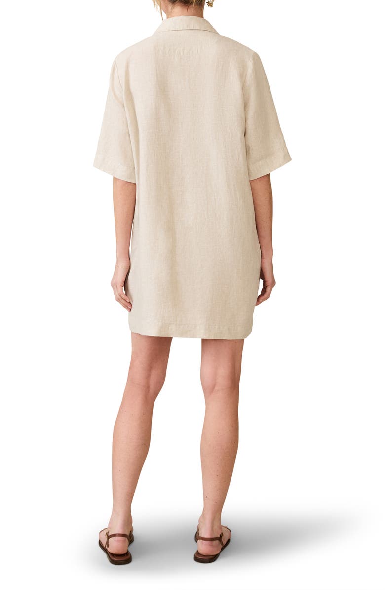 Faherty Paradise Point Linen Shirtdress, Alternate, color, Flax