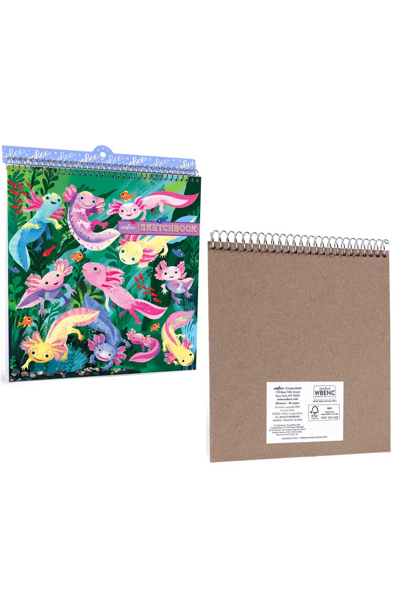 eeBoo Axolotl Sketchbook, Alternate, color, Multicolored