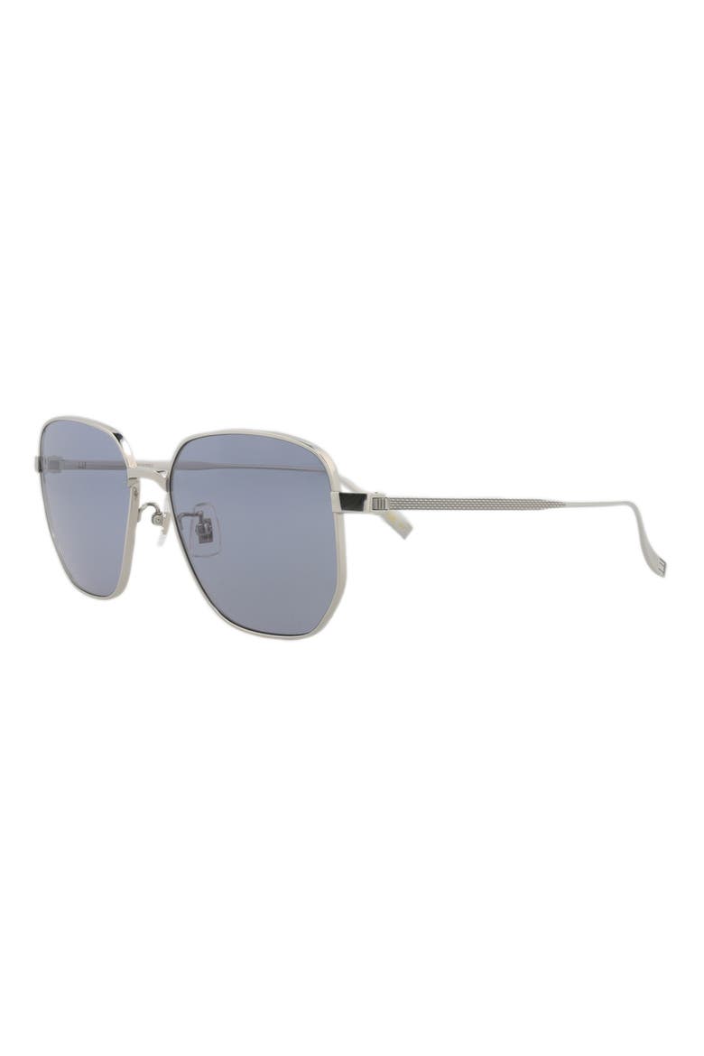 59mm Square Sunglasses, Alternate, color, SILVER SILVER LIGHT BLUE