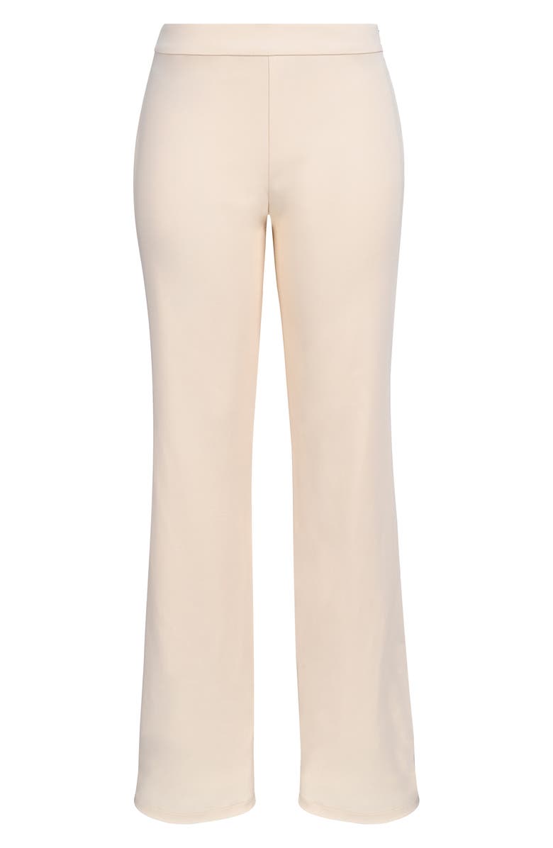 HOUSE OF CB Chiara Straight Leg Crepe Trousers, Alternate, color, Vintage Ivory