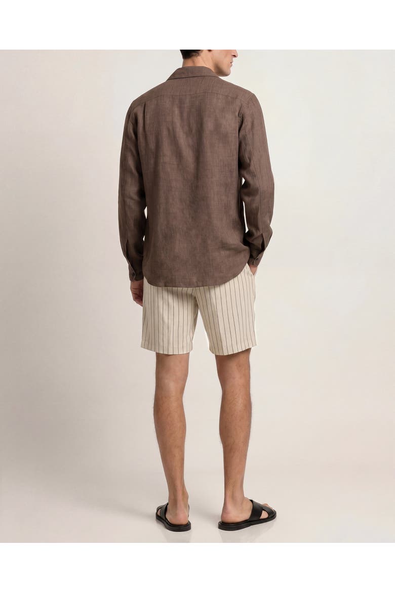 Alex Relaxed Fit Linen Shorts, Alternate, color, LATTE/NIGHT IRIS