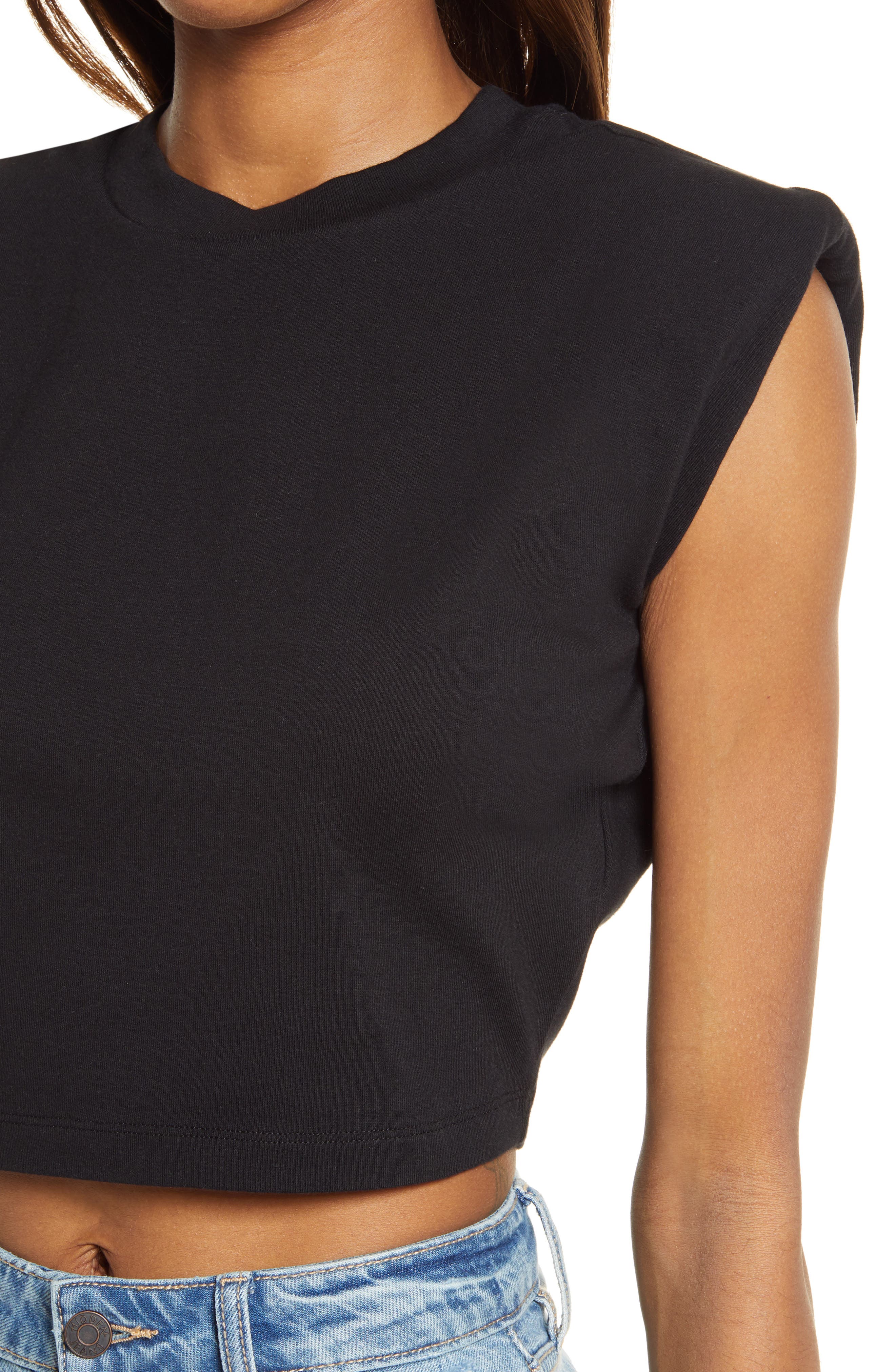 AllSaints Coni Crop Muscle Tank (Women) | Nordstromrack