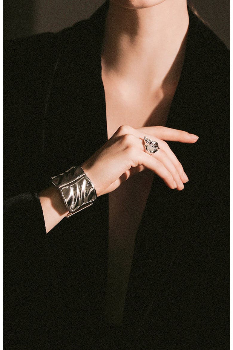 Tidal Glow Cuff, Alternate, color, Silver