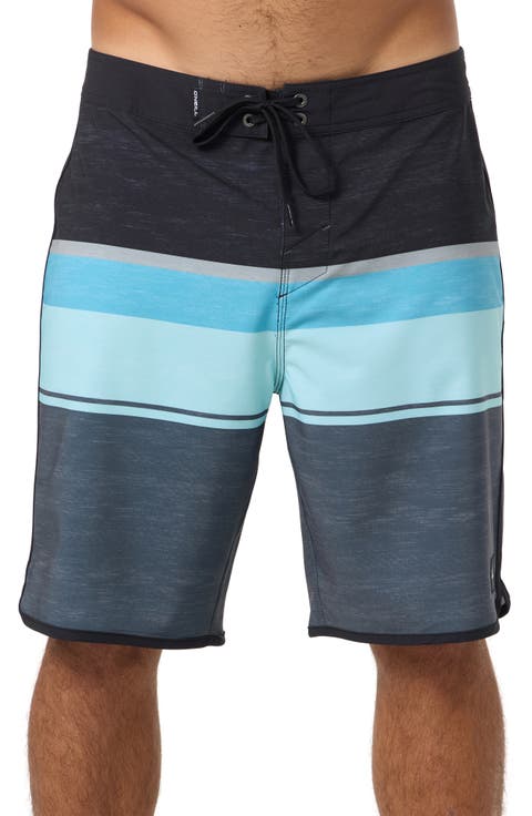 Lennox Scallop Stripe Board Shorts