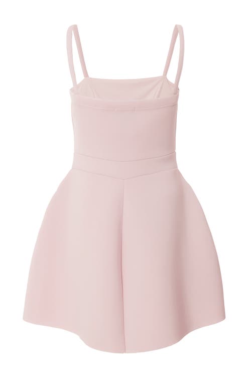 Quiz Bonded Scuba Pearl Buckle Mini Dress In Pale Pink