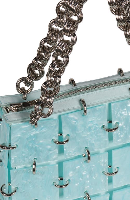 Jeffrey Campbell Les-filles Shoulder Bag In Mint Satin Combo