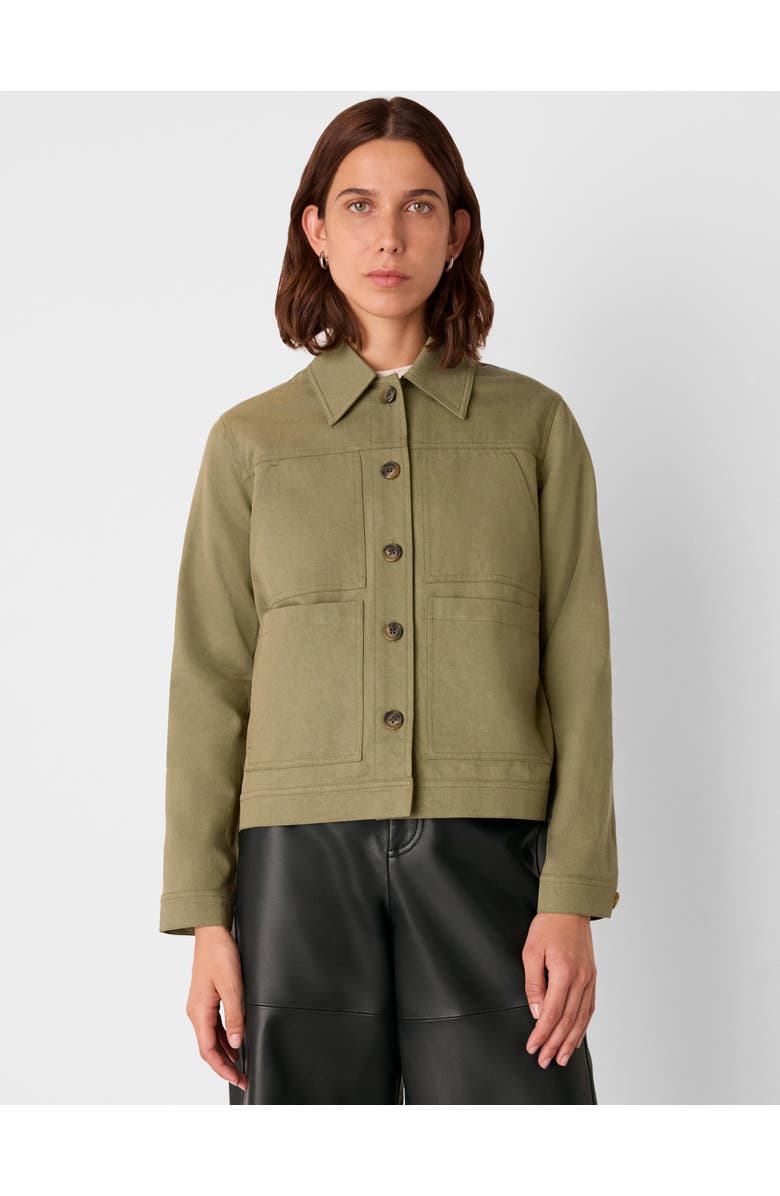 Whistles Mia Pocket Detail Jacket, Main, color, Khaki