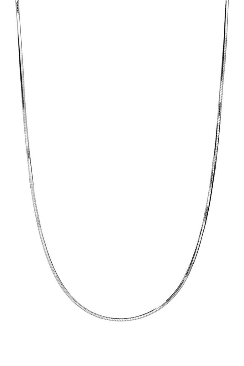Snake Chain Necklace, Main, color, SILVER