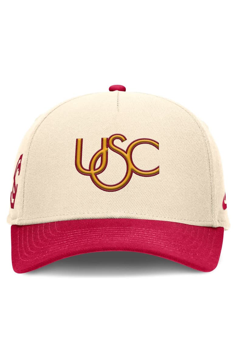 Nike Men's Nike Natural/Cardinal USC Trojans Academic Rise Dri-FIT Adjustable Hat, Alternate, color, Natural