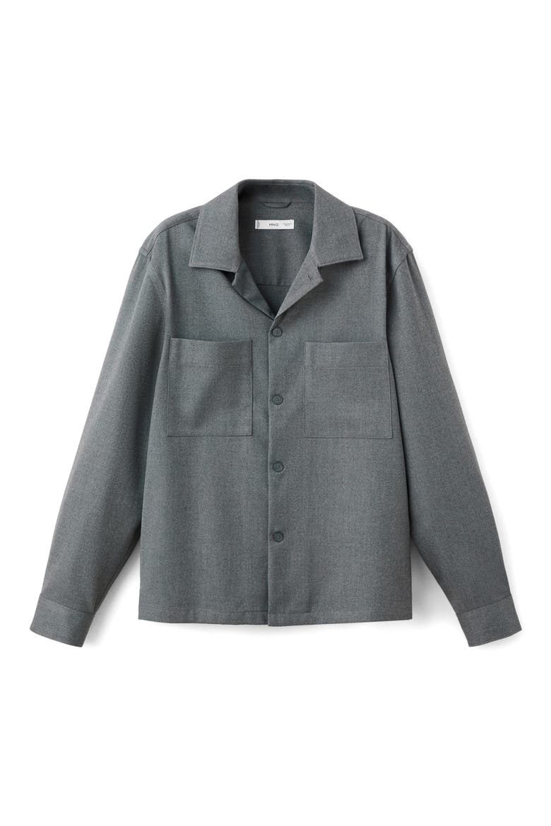 Fluid Pocket Overshirt, Alternate, color, GREY