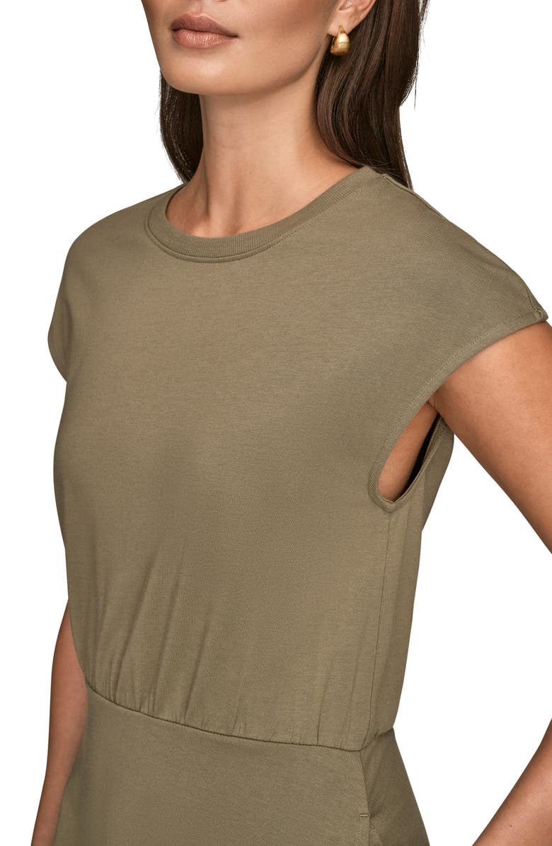 Donna Karan New York Cap Sleeve Maxi Dress, Alternate, color, Khaki Green