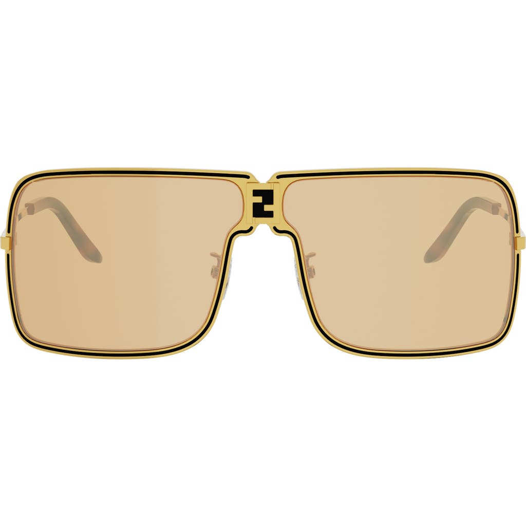 Fendi Ness 67.2mm Oversize Mask Sunglasses In Neutral