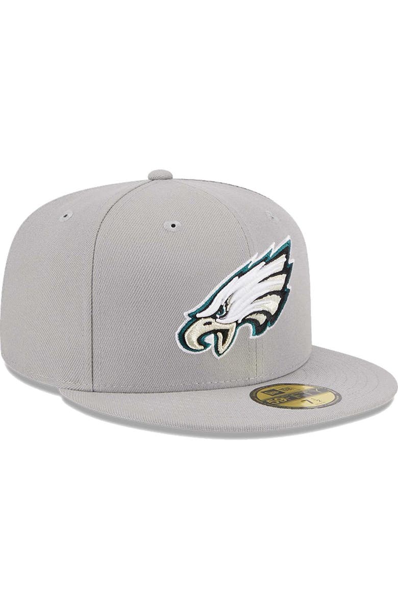 New Era Men's New Era Gray Philadelphia Eagles Omaha 59FIFTY Fitted Hat, Alternate, color, Gray