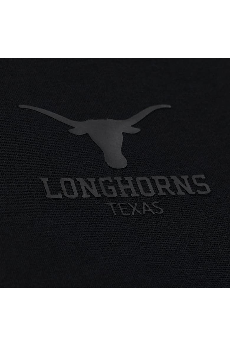 Men's Mitchell & Ness  Black Texas Longhorns Monochrome Icon Fleece Hoodie, Alternate, color, Black