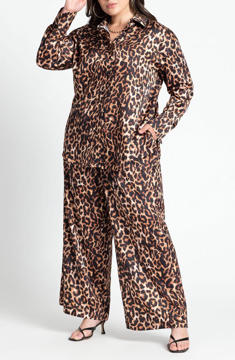 ELOQUII Print Pull-On Wide Leg Pants, Alternate, color,