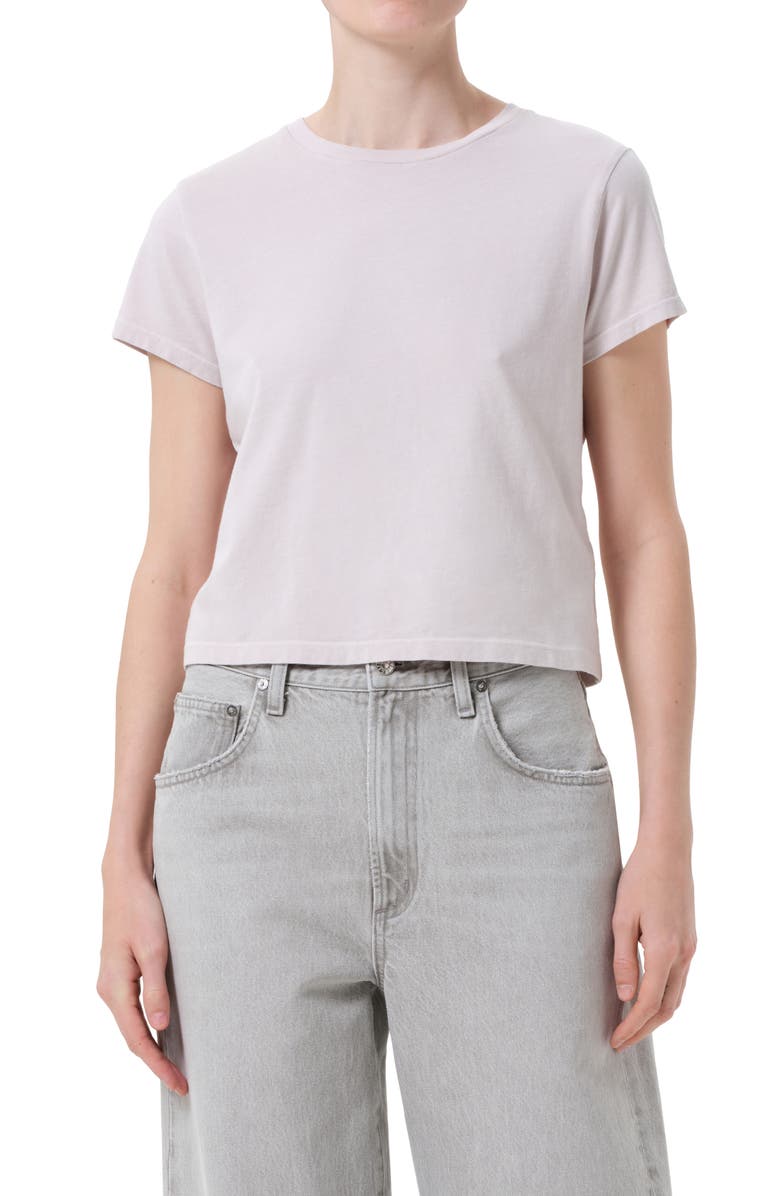 AGOLDE Adine Shrunken Supima<sup>®</sup> Cotton T-Shirt, Main, color, Rosewater Lilac