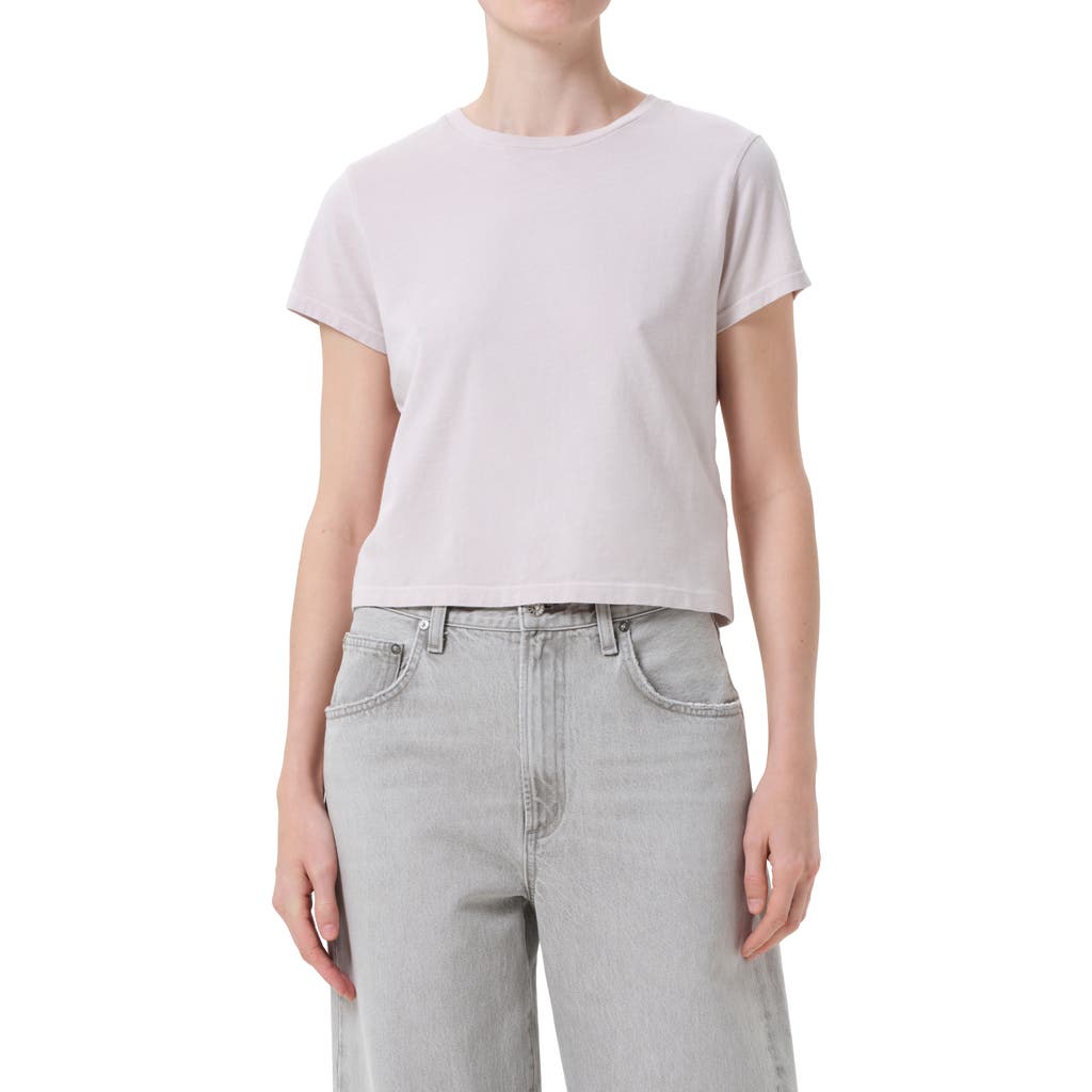 Agolde Adine Shrunken Supima® Cotton T-shirt In Neutral