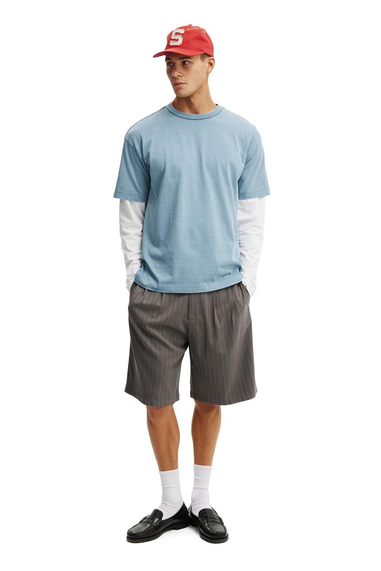 Men's Box Fit Plain T-Shirt, Alternate, color, Chalk Blue Wash