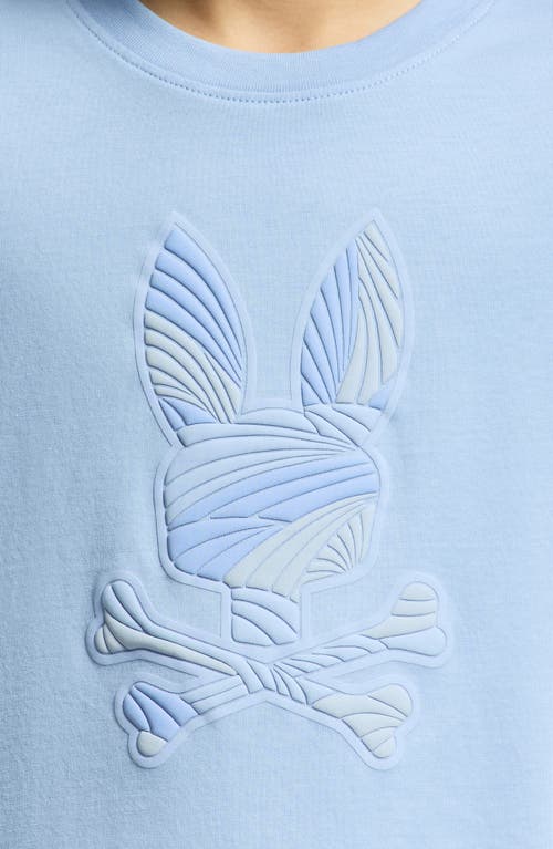 Psycho Bunny Kids' Baxter Textured Graphic T-shirt In Serenity